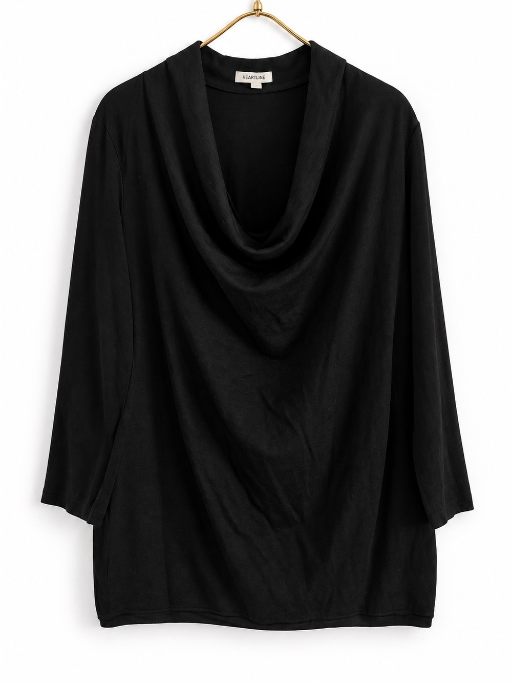 Helmut Lang Black Cowl Neck Long Sleeve Tunic Top Large - Picture 2 of 3